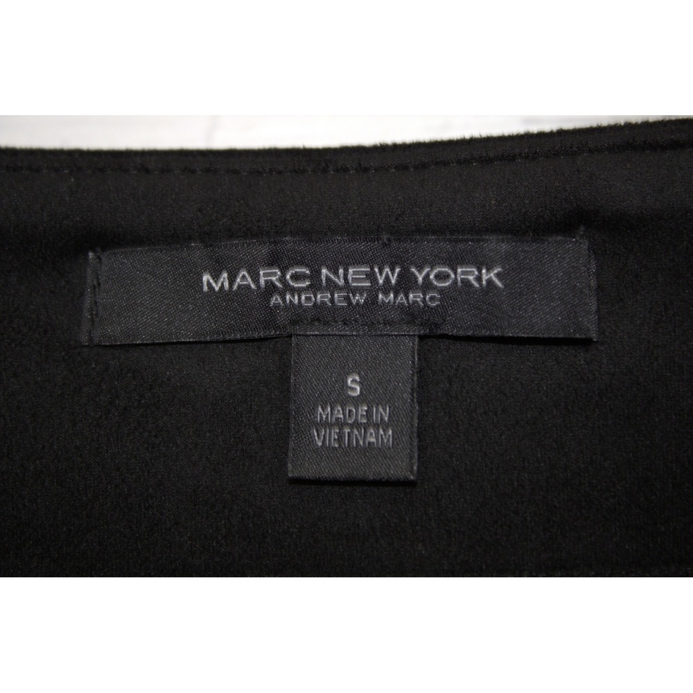 Marc New York Andrew Marc Black Faux Suede Pencil Skirt Small M3MSE319 - Picture 4 of 8